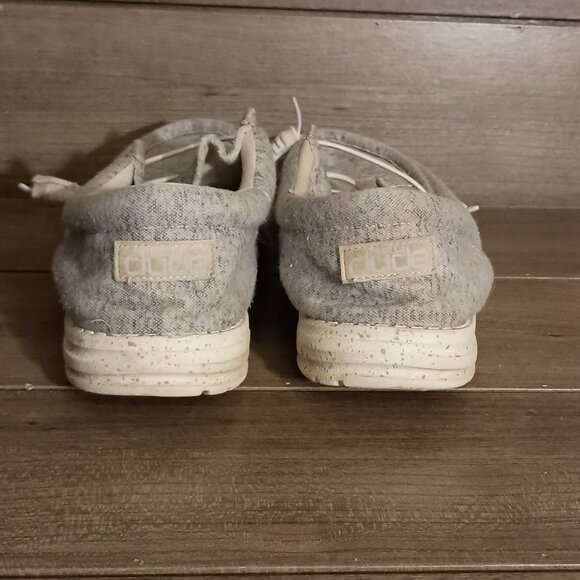 Hey Dude Wally Women Light Gray Slip On Loafers Size 9 - Picture 8 of 12